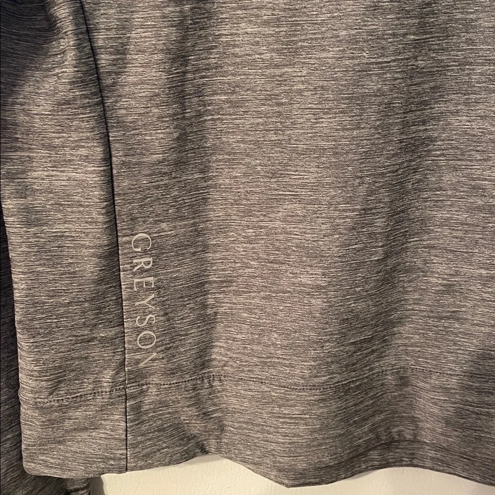 Greyson Women’s Medium Heathered Gray Zip Pullover Stakes Invitational Logo - Picture 7 of 10